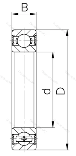 Шариковый однорядный подшипник 1180304 в Челябинске