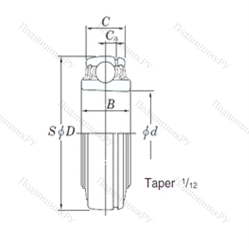 Подшипник шариковый радиальный UKX 10