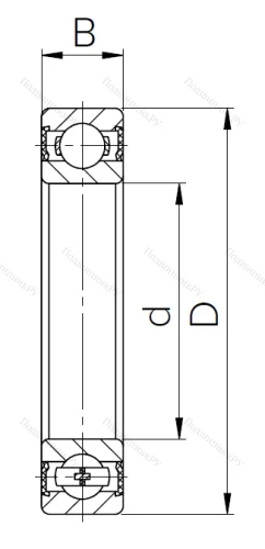 Шариковый однорядный подшипник 180204 T (6204 2RST) в Челябинске