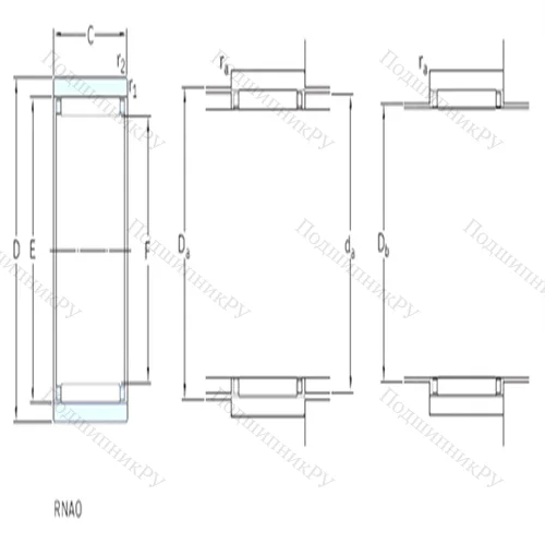 Подшипник игольчатый радиальный RNAO 35x45x13
