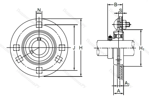 Подшипниковый корпус PF 204 в Челябинске