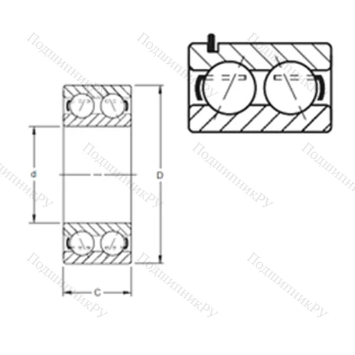 Подшипник шариковый радиально-упорный 5315KG