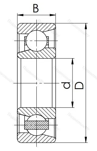 Радиально-упорный шариковый подшипник 46124 Л (7024 ACM) в Челябинске