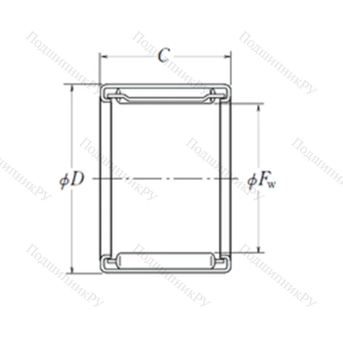 Подшипник игольчатый радиальный FJ-3016L