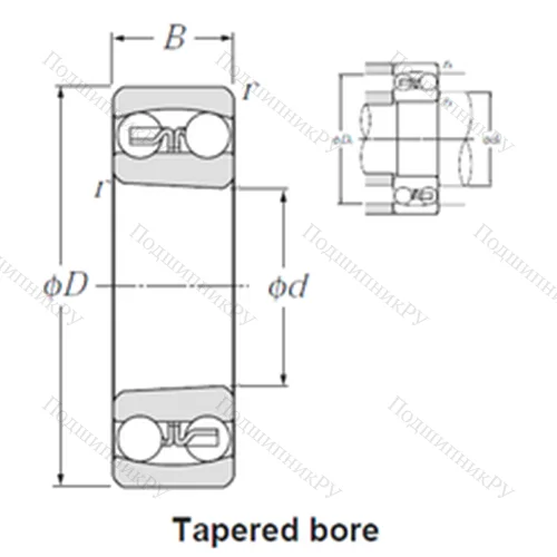 Подшипник шариковый радиальный самоцентрирующийся 2213SK