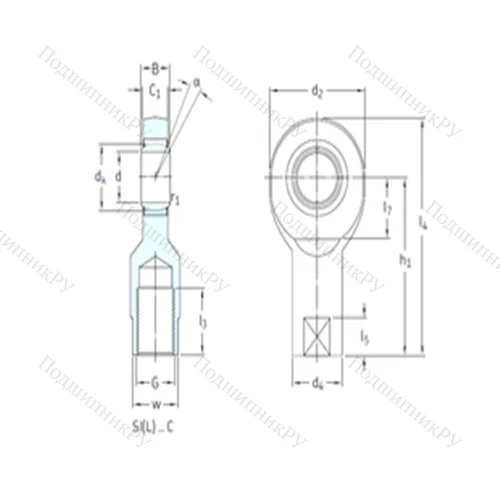 Подшипник скольжения сферический SIL 8C