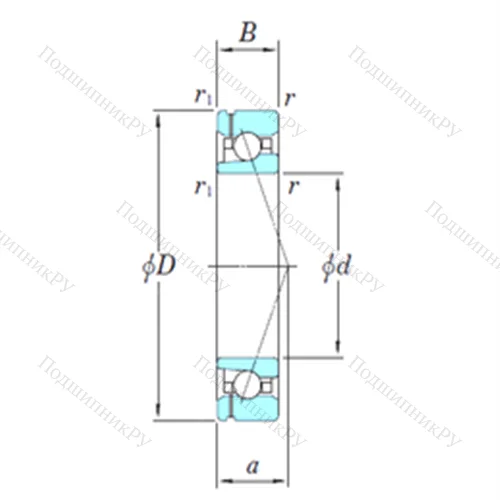 Подшипник шариковый радиально-упорный 3NCHAF 006CA