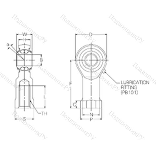 Подшипник шариковый радиальный самоцентрирующийся PBR 10FN от производителя  NMB