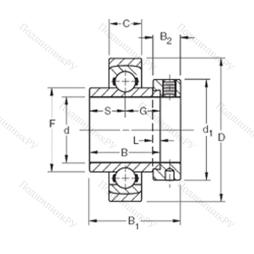 Подшипник шариковый радиальный SMN 108KS от производителя  TIMKEN