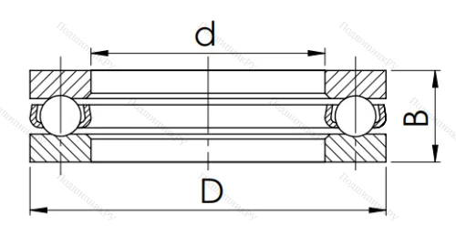 Упорный шариковый подшипник 8203 (51203) в Челябинске