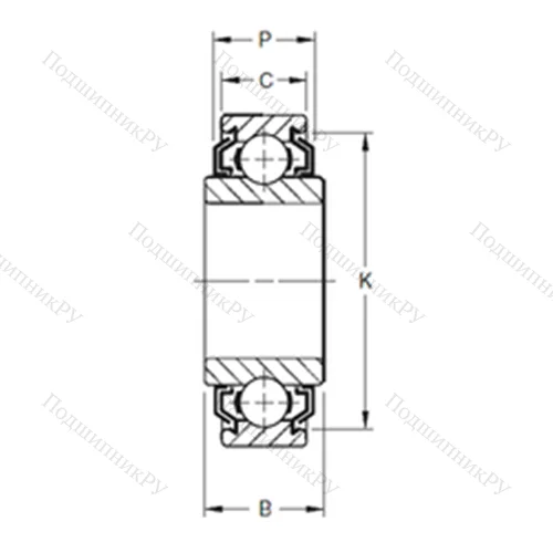 Подшипник шариковый радиальный 203KLL 2
