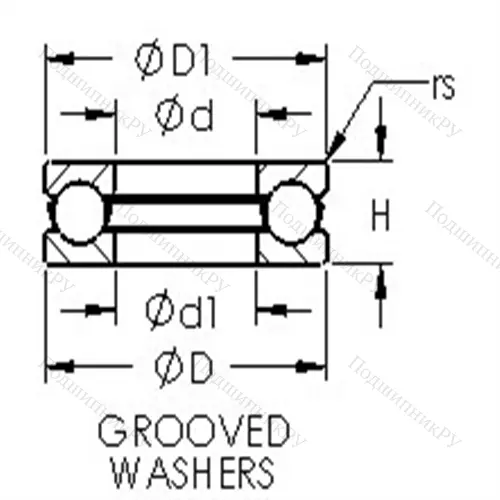Подшипники шариковые упорные 51316 от производителя  AST