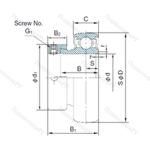 Подшипник шариковый радиальный KH 207AE