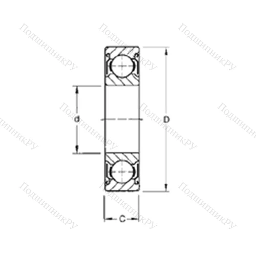 Подшипник шариковый радиальный 6916-ZZ от производителя  CYSD