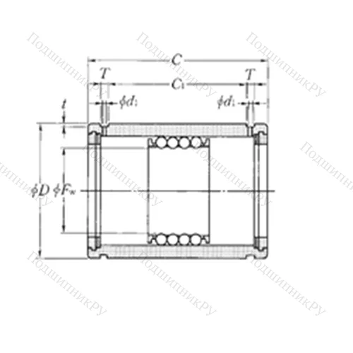 Подшипник шариковый линейный KD 456580 от производителя  NTN