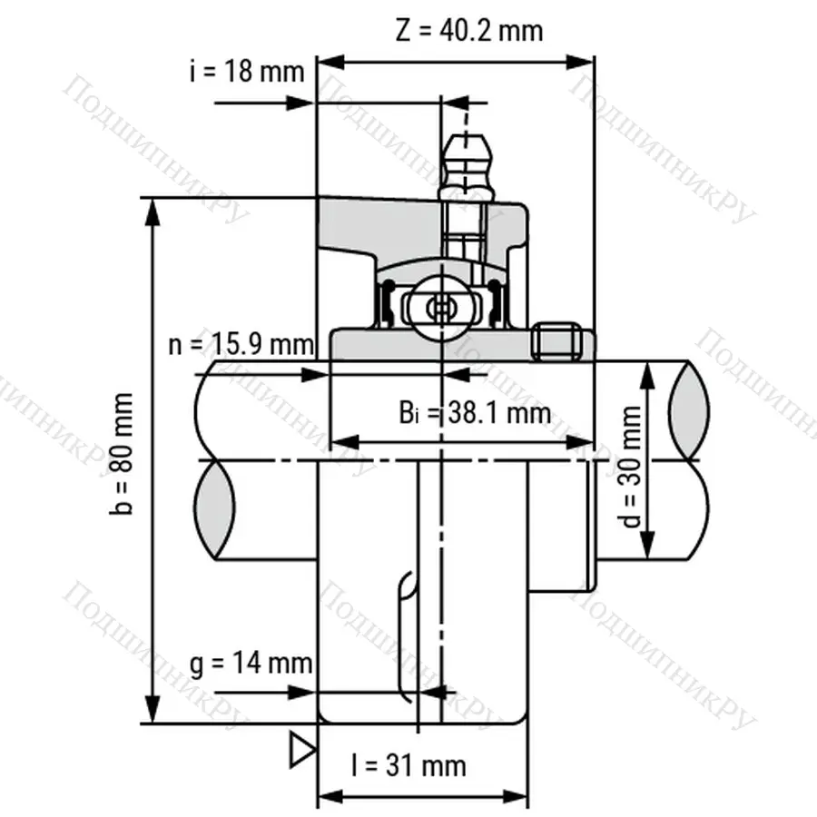 Подшипниковый узел SSUCFL 206 - Вал: 30 мм
