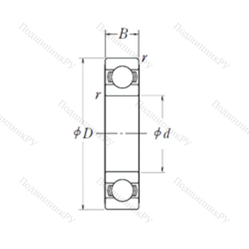 Подшипник шариковый радиальный 6208L 11-H-20DDU
