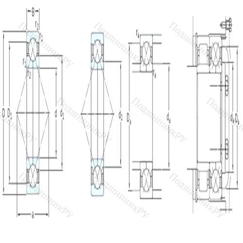 Подшипник шариковый радиально-упорный с четырёхточечным контактом QJ 336N 2MA
