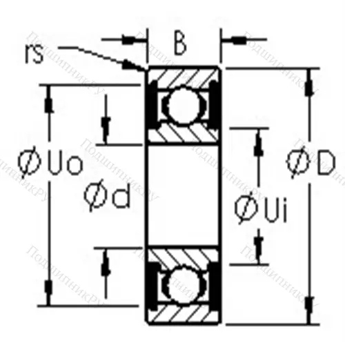 Подшипники шариковые радиальные однорядные 6016-2RS от производителя  AST