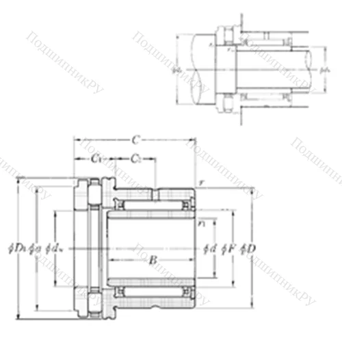 Подшипник комбинированный NKXR 17T 2+IR 14?17?17 от производителя  NTN