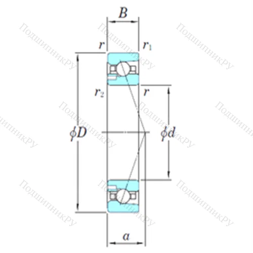 Подшипник шариковый радиально-упорный 3NCHAD 015CA