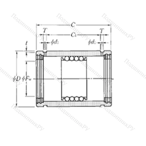 Подшипник шариковый линейный KD 162837LL от производителя  NTN