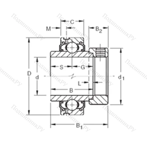 Подшипник шариковый радиальный G 1100KLL