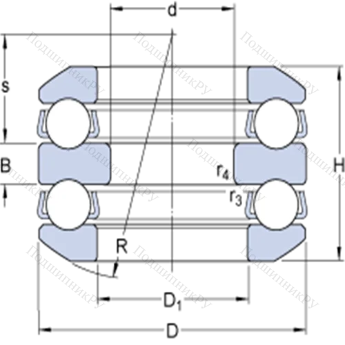 Двойные упорные шарикоподшипники 54420 M + U 420 от производителя  SKF Двойные упорные шарикоподшипники 54420 M + U 420 от производителя  SKF
