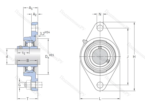 Подшипниковый узел FYTB 25 TF в Челябинске