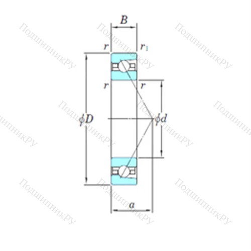 Подшипник шариковый радиально-упорный 3NCHAR 908