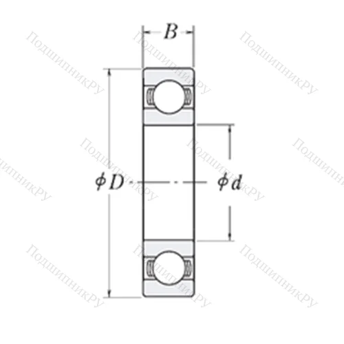 Подшипник шариковый радиальный MJ 3.3/8