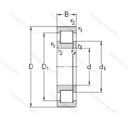 Подшипник роликовый радиальный NUP 313-E-M 6