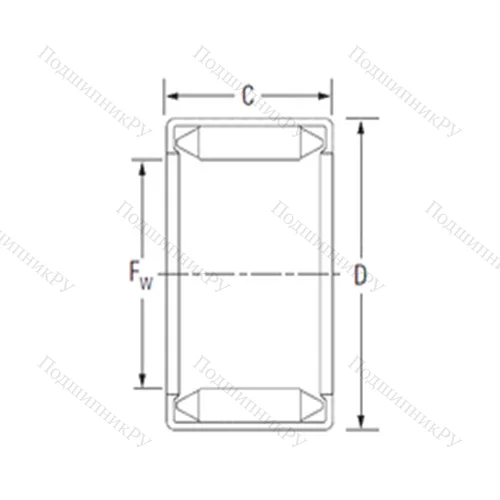 Подшипник игольчатый радиальный BM 1713-1