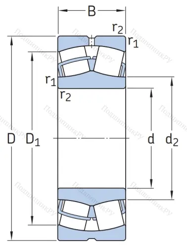 Сферический роликовый подшипник 22216 E/C 3 от производителя  SKF