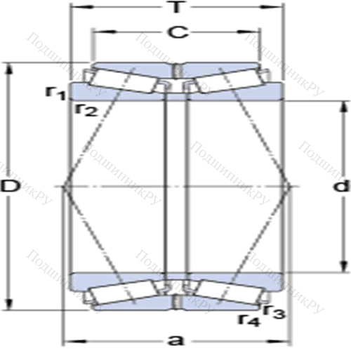 Двухрядные конические роликоподшипники конфигурации TDO 331181 от производителя  SKF