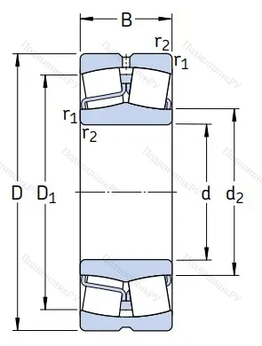 Сферический роликовый подшипник 23224 CC/W 33 от производителя  SKF