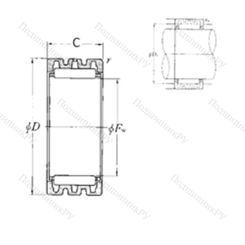 Подшипник игольчатый радиальный RNA 4920S от производителя  NTN