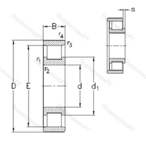 Подшипник роликовый радиальный N 216-E-M 6