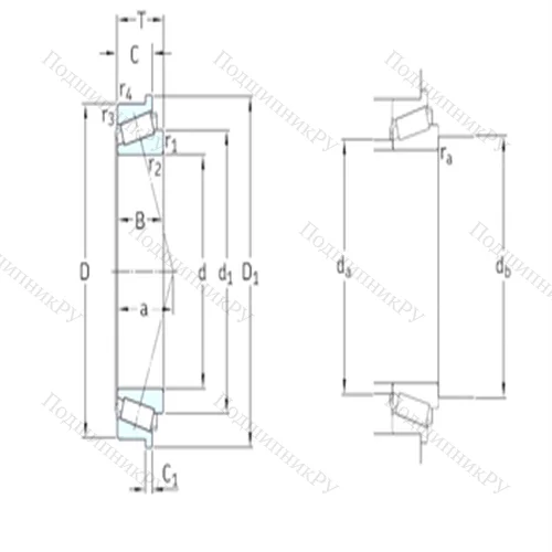 Подшипник роликовый радиально-упорный 30307RJ 2/Q от производителя  SKF