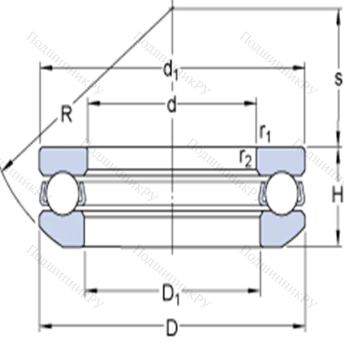 Одинарные упорные шарикоподшипники 53216 + U 216 от производителя  SKF Одинарные упорные шарикоподшипники 53216 + U 216 от производителя  SKF