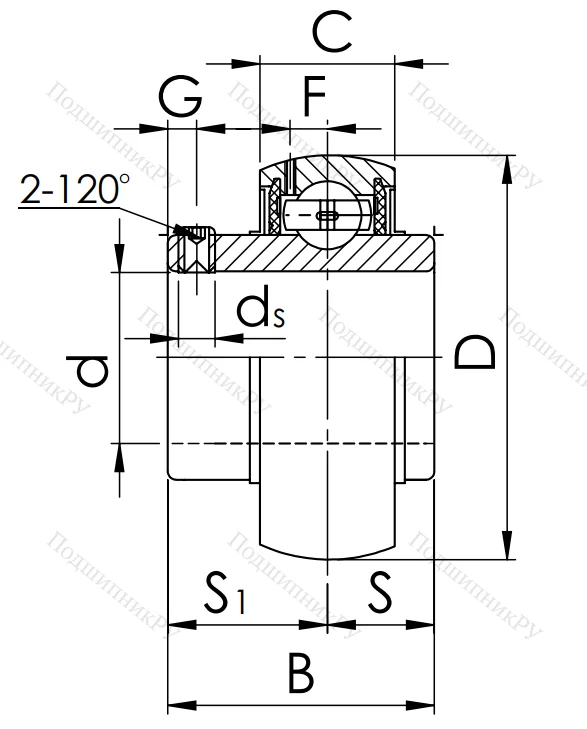 Корпусный подшипник UC 215 (480215 ) в Челябинске