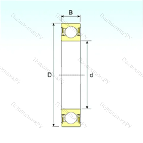 Подшипник шариковый радиальный 61906-2RZ от производителя  ISB
