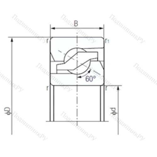 Подшипник шариковый упорно-радиальный 55TAB 10 от производителя  NACHI