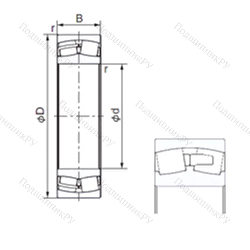 Подшипник роликовый радиальный 23234A 2X
