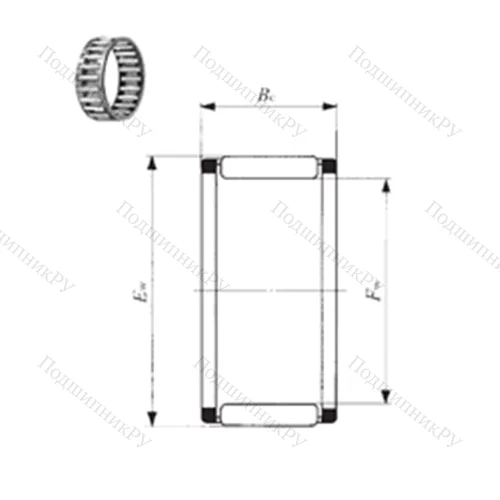 Подшипник игольчатый радиальный KT 182614 от производителя  IKO