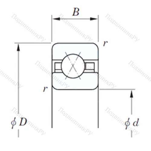 Подшипник шариковый радиально-упорный KFX 065