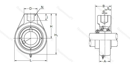 Подшипниковый узел UCHA 205 (UCHB 205) в Челябинске