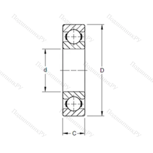 Подшипник шариковый радиальный 43BIC 206