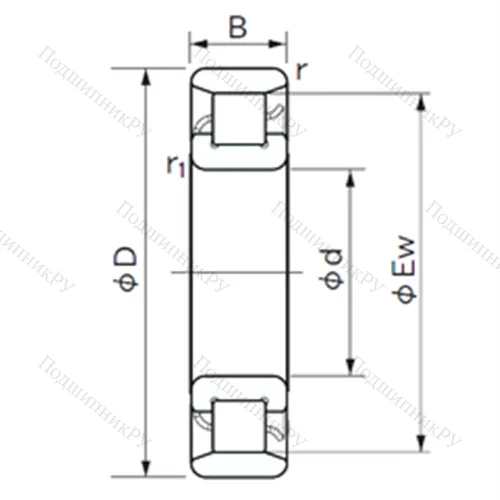 Подшипник роликовый радиальный N 1014