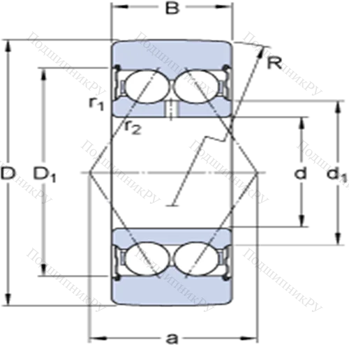 Опорные ролики на основе шарикоподшипников 305801 C-2Z от производителя  SKF
